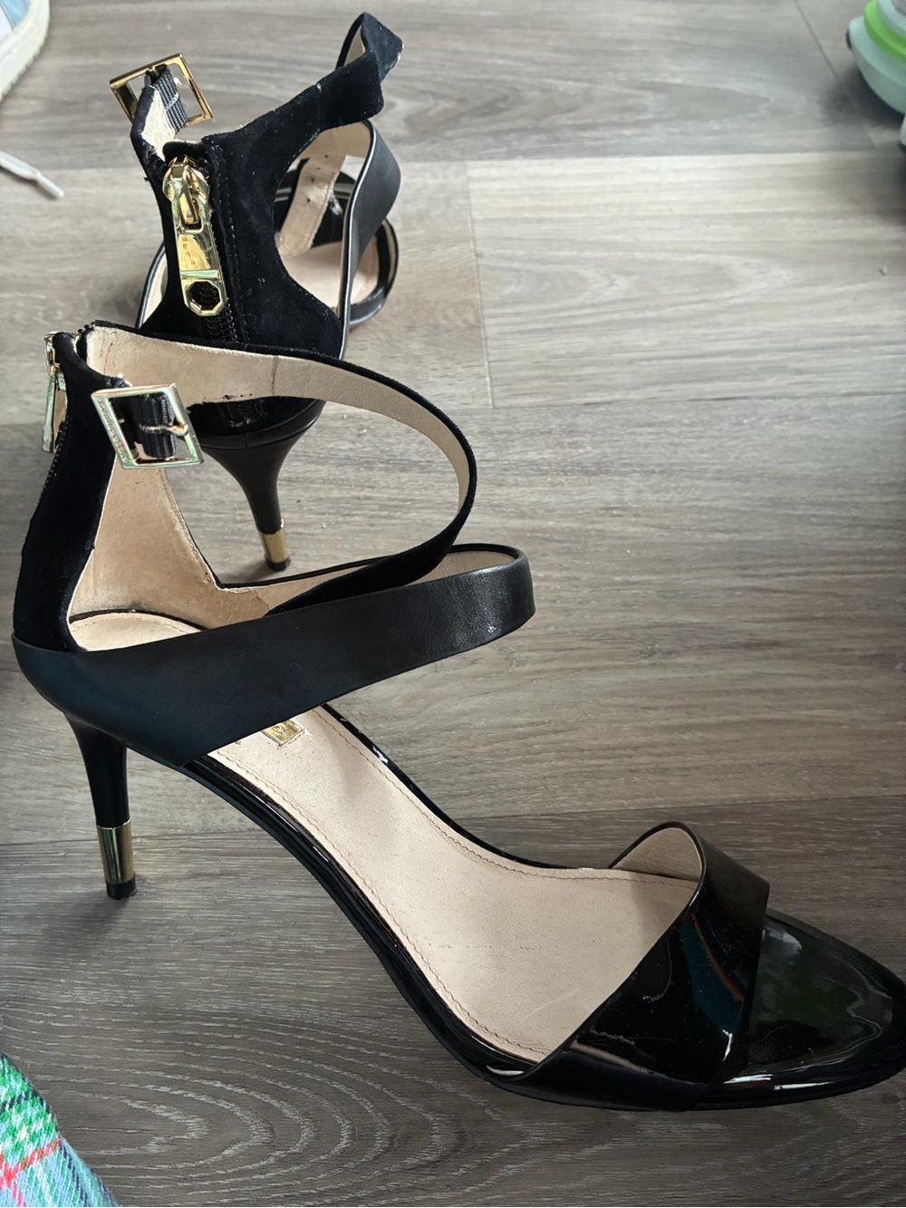Women’s Black Strappy High Heel Sandals